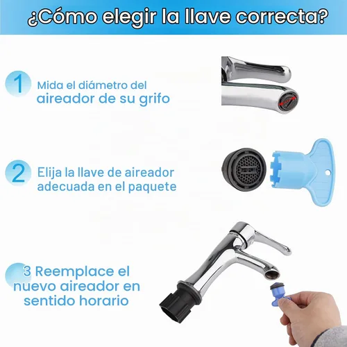 Vista 4 de iFealClear 12 piezas de reemplazo de aireador de llave con 6 piezas de herramientas de extracción de llave de aireador de llave, parte restrictora