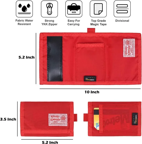 Vista 3 de Rough Enough - Cartera para niños y niñas con llavero, Adolescente