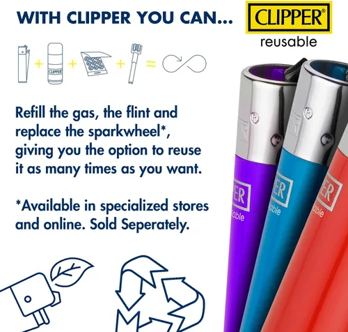 Vista 6 de Clipper 100% combustible de isobutano 10 onzas líquidas (10 onzas) 12 veces de butano refinado puro e inodoro Compatible con todos