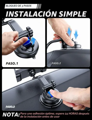 Vista 7 de eSamcore Soporte para Tablet para Salpicadero de Coche, Soporte de Montaje en Parabrisas para iPad y Soporte Plegable para Teléfono con Abrazadera