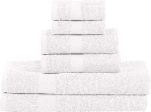 Vista 42 de Superior Juego de toallas surtidas de algodón de 18 piezas, incluye 8 toallas faciales, 6 manos y 4 toallas de baño, artículos esenciales
