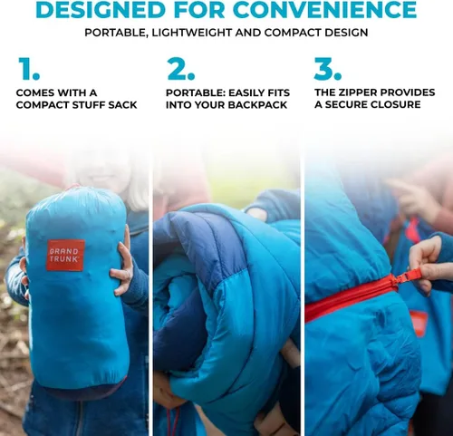 Vista 11 de Grand Trunk 360 ThermaQuilt Hamaca 3 en 1 Underquilt, manta y saco de dormir (azul/azul marino)