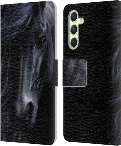 Vista 287 de Head Case Designs Officially Licensed Laurie Prindle A Morgan Christmas Western Stallion Leather Wallet Case Compatible with Samsung Galaxy A07 4G