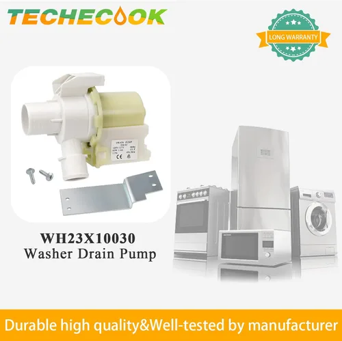Vista 7 de Bomba de drenaje para lavadora WH23X10030 WH23X10013 de Techecook - Compatible con lavadora Hotpoint GE WH23X10013 WH23X0081 WH23X0091 WH23X0092