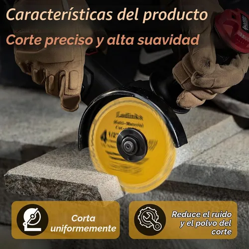 Vista 5 de Paquete de 4 muelas abrasivas de diamante electrochapadas de 4-1/2 pulgadas, disco indestructible resistente para amoladora angular, cuchillas