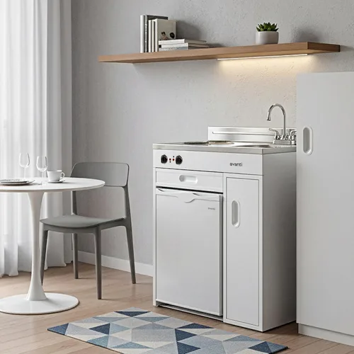 Vista 3 de Avanti CK3016 76.2 cm cocina completa compacta con refrigerador completo de 36 ml, ft. en color blanco