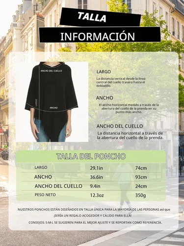 Vista 2 de Ferand Suéter tipo poncho ligero para mujer, chal versátil, regalos navideños para mujeres 2024 Negro