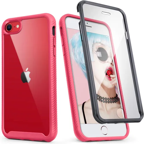 Vista 16 de IDweel para iPhone SE 2020, para iPhone 8 y 7 y SE 2022 (SE 2ª/3ª), funda protectora de cuerpo completo de ajuste delgado con amortiguación de Negro
