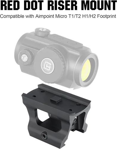 Vista 2 de ohhunt Adaptador de punto rojo montaje elevador Picatinny