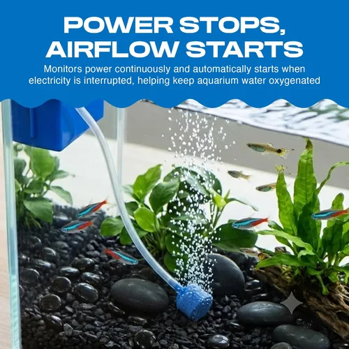 Vista 2 de Penn-Plax Silent - Air Aquarium Air Pump - Designed for Emergencies and Power Outages