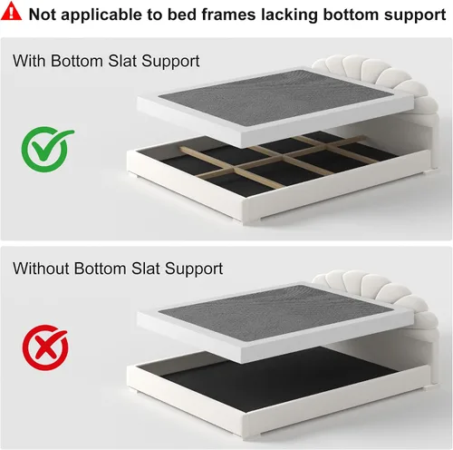 Vista 9 de ALDRICH Somier de Perfil Bajo Tamaño Twin, Somier de Metal Resistente de 3 Pulgadas para Cama Twin, Base de Colchón Antideslizante/Sin Ruido/Fácil
