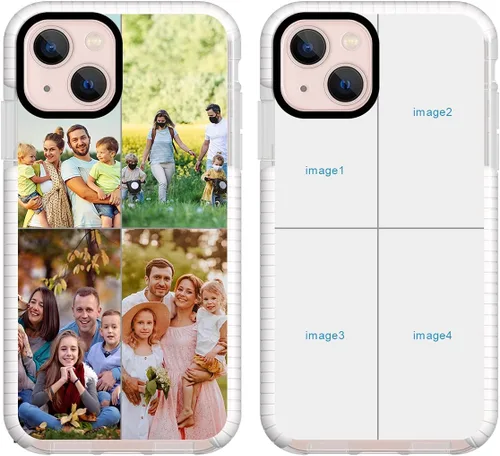 Vista 23 de Funda de teléfono personalizada para iPhone 13 personalizada con collage de múltiples imágenes, funda resistente a los arañazos, a los golpes, funda