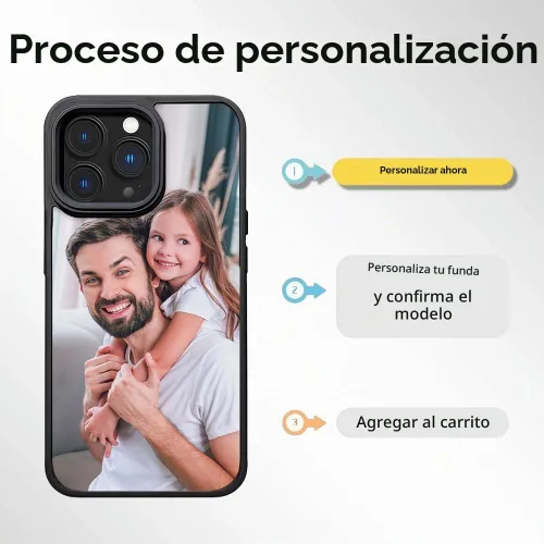 Vista 3 de COOZEBRA Fundas de teléfono personalizadas compatibles con iPhone 17, 16, 15, 14, 13, 12, 11 Pro Max, diseño personalizado para teléfono