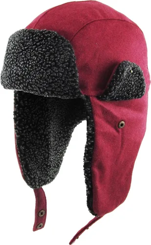 Vista 16 de Wool Blend Aviator Trapper hat Trooper Ear Flaps Ushanka Eskimo Russian Warm Winter Cold 1. Mezcla de lana de oliva