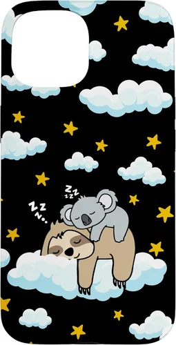 Vista 6 de Funny Sleeping Sloth with Baby Koala Mama Bear Napping Gift Case for iPhone 17