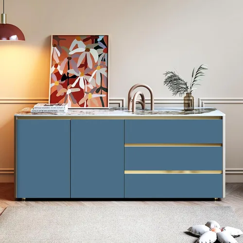 Vista 8 de Stickyart Papel tapiz azul oscuro para despegar y pegar, papel adhesivo azul para armarios, cajones, cocina, dormitorio, papel tapiz autoadhesivo