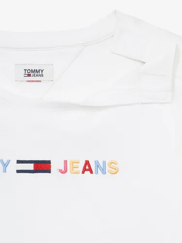 Vista 3 de Tommy Hilfiger Camiseta Adaptive Tommy Jeans para mujer con cierre magnético en los hombros