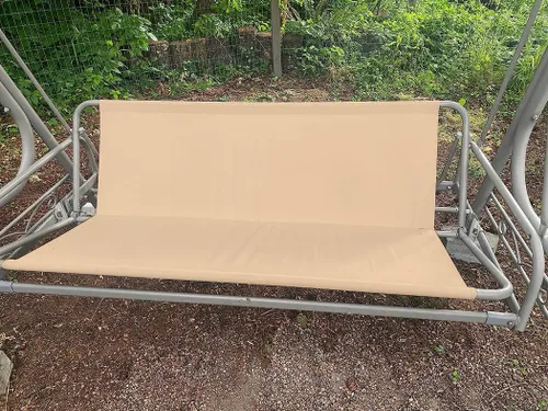 Vista 2 de J&C Funda de repuesto para asiento de columpio de patio, resistente 600D, soporte de asiento de columpio para exteriores, impermeable, resistente a