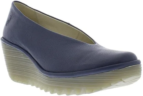 Vista 8 de FLY London Zapatos de tacón de cuña Yaz para mujer Negro (black Mousse)