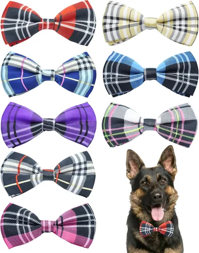 Vista 10 de PET SHOW Paquete de 8 pajaritas a cuadros para perros pequeños