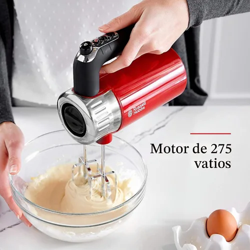Vista 3 de Remington Russell Hobbs MX3100RDR - Batidora de mano estilo retro, 4 velocidades + Turbo Boost, color rojo