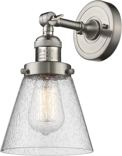 Vista 10 de Innovations 203-BB-G54 1 Aplique de luz, pantalla de campana pequeña, latón cepillado