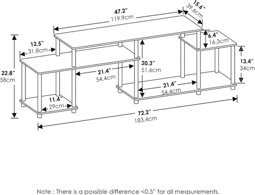 Vista 12 de Furinno 11191BK THE Centro de Entretenimiento Soporte para TV, Negro