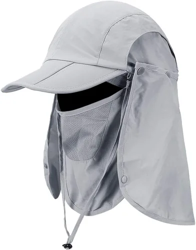 Vista 7 de Gorra plegable para el sol, sombreros de pesca, protección UPF 50+ con solapa para el cuello