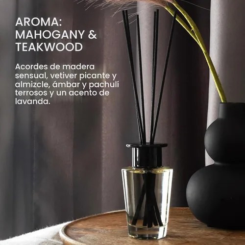Vista 4 de The Magic Scent Mahogany & Teakwood Oil Reed Diffuser Set, 3.4 Fl Oz