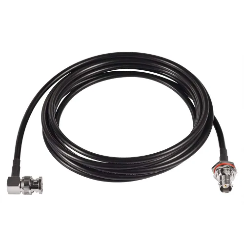 Vista 7 de Eightwood BNC mamparo hembra a BNC macho en ángulo recto RG58 cable coaxial 6.5ft para receptor de micrófono inalámbrico, radio CB, radio RG58 6.5