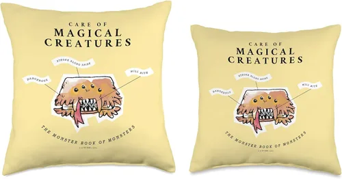 Vista 3 de Harry Potter Care of Magical Creatures - Almohada de libro, 16 x 16 pulgadas, multicolor