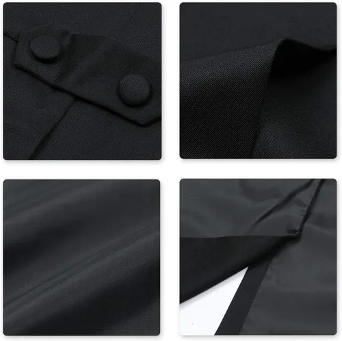 Vista 6 de Cloudstyle Chubasquero formal ajustado para hombre, traje de cena de 3 piezas, chaqueta de cola de golondrina