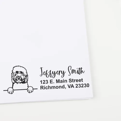 Vista 31 de American Bulldog Stamp Duo, Custom Return Address for Dog Lovers, Personalized Mail Mark for Letters and Cards