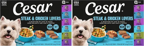 Vista 16 de Cesar - Comida para perro, 36 unidades y 60 unidades, paquete variado