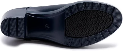 Vista 5 de Athlefit Zapatos de tacón grueso Mary Jane para mujer, zapatos de tacón bajo cerrados con punta redonda, cómodos zapatos de vestir de boda