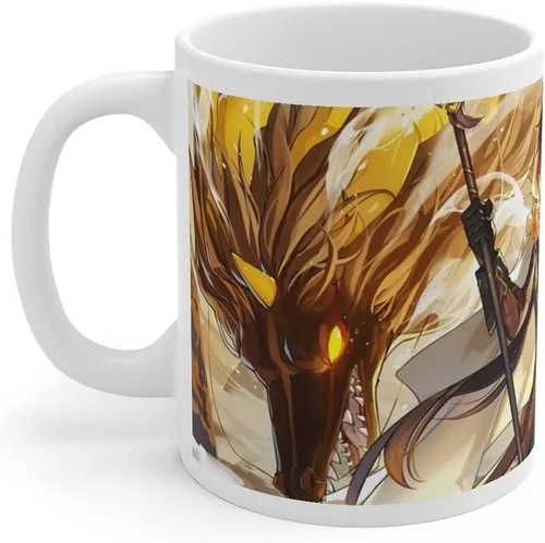 Vista 2 de DoubleChin Taza de impacto Genshin - Zhongli