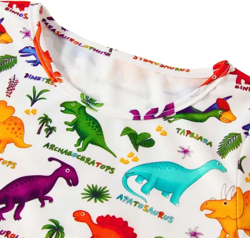 Vista 5 de ALISISTER Vestido de verano de manga corta para niñas pequeñas, 2-9T