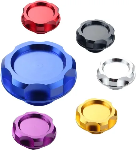 Vista 4 de Dewhel Tapa de Tanque de Llenado de Aceite de Motor Billet para Honda Acura Civic TL Color Negro