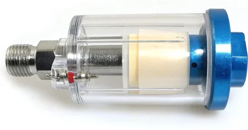 Vista 3 de RLECS Separador de aceite de agua, filtro de aire, trampa de humedad con conector de estilo europeo para compresor, pistola de pintura en aerosol