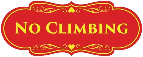 Vista 9 de Signs ByLITA Designer No Climbing (Negro) - Pequeño