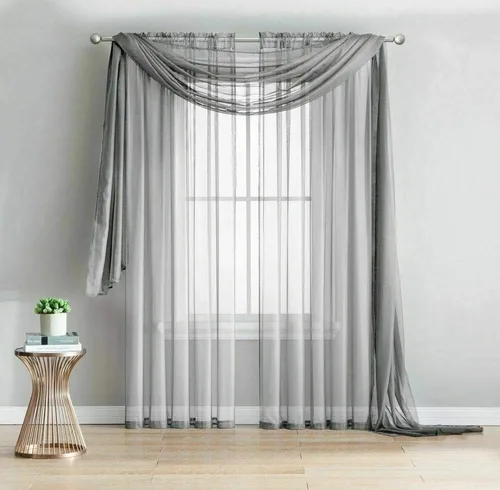 Vista 7 de Empire Home Addison - Cortinas de gasa transparente para ventana, juego de 2 (verde salvia, 108 pulgadas extra largas)