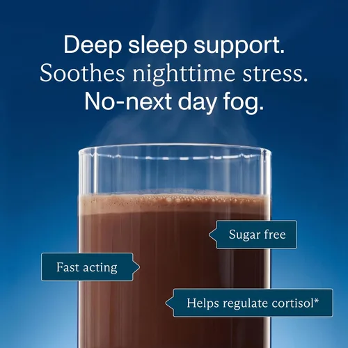 Vista 6 de FOCL Mezcla de bebida nocturna de magnesio para dormir, polvo natural para ayudar al sueño para adultos con L-teanina, apigenina, reishi y GABA, sin
