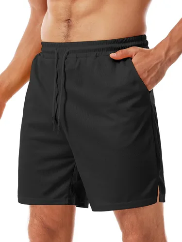Vista 11 de Aolesy Pantalones cortos de gimnasio para hombre con forro de 5, 7, 9 pulgadas, ligeros, pantalones cortos de malla para entrenamiento, atléticos