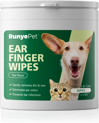 Vista 8 de Toallitas de limpieza de oídos para perros y gatos, toallitas suaves prehumedecidas para eliminar suavemente la cera y la suciedad, formulación a