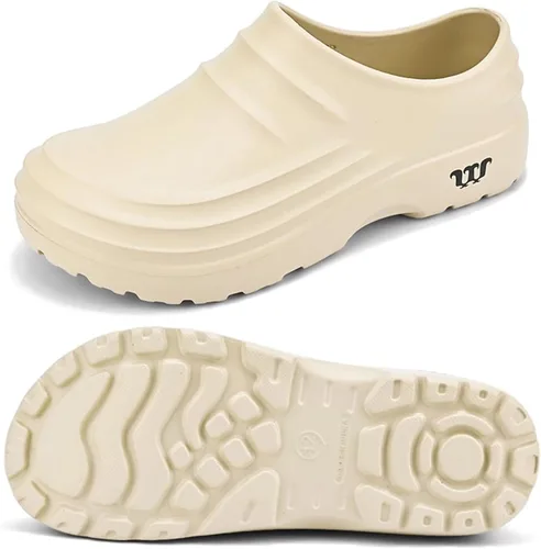 Vista 4 de Zapatos de chef para mujeres y hombres, zapatos de trabajo unisex, antideslizantes, ligeros, impermeables, para exteriores, zuecos Armadillo