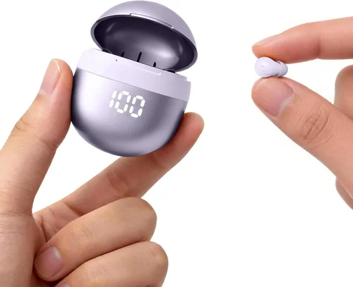 Vista 7 de Xmenha Auriculares Invisibles Mini Pequeños Inalámbricos Bluetooth, Tono de Piel Cómodos Discretos Micro Auriculares de Sueño Ocultos Pequeños