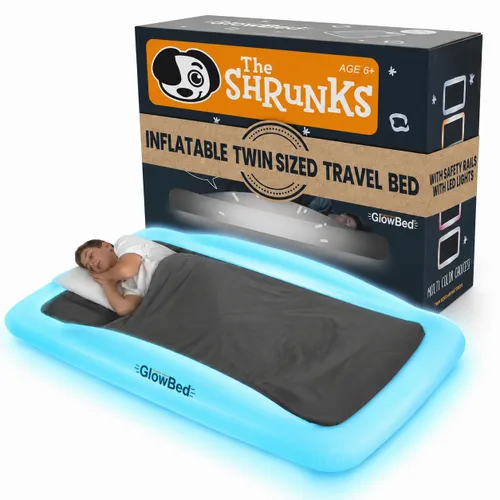 Vista 13 de The Shrunks Colchón inflable / cama portátil para viaje o uso doméstico, color blanco, tamaño individual, 78 pulgadas x 43 pulgadas