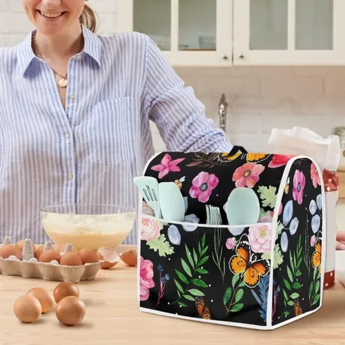 Vista 4 de Peach Blossom Kitchen Aid - Funda acolchada para batidora de pie, paquete individual, se adapta a todos los modelos de cabezal inclinable y elevador