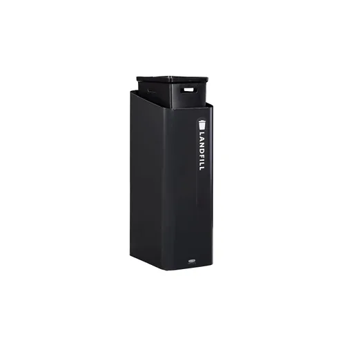 Vista 2 de Rubbermaid Commercial Products Sustain - Contenedor decorativo de 15 galones, color negro/carbón, interior para edificios de oficinas, patios