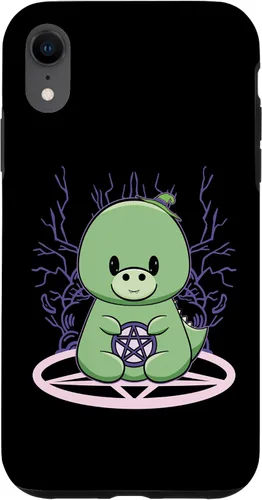 Vista 14 de iPhone 15 Dinosaur Tyrannosaurus With Pentagram Halloween Case